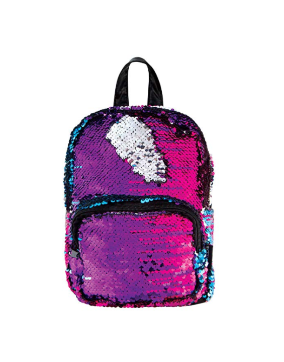 BYDI Mini Mochila de Paetês Flip Multicolorida