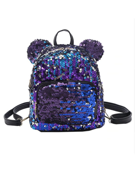 BYDI Mini Mochila de Paetês com Orelhinhas