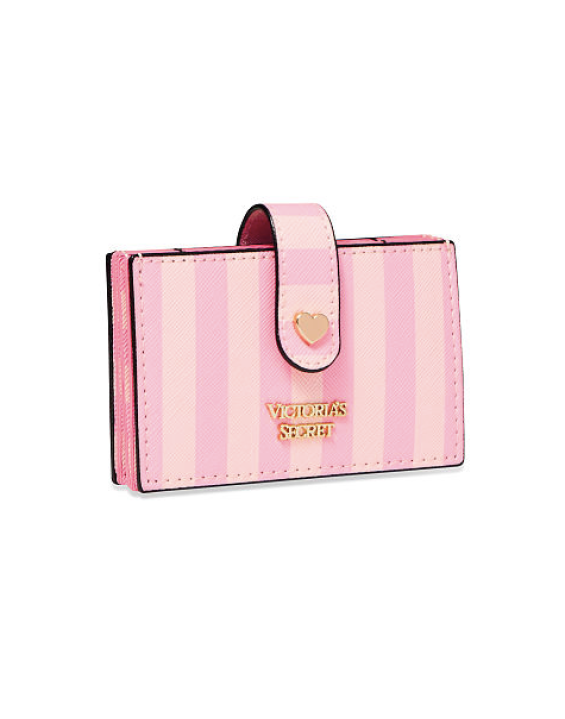 Victoria’s Secret Porta Cartão Sanfonado Rosa Listrado