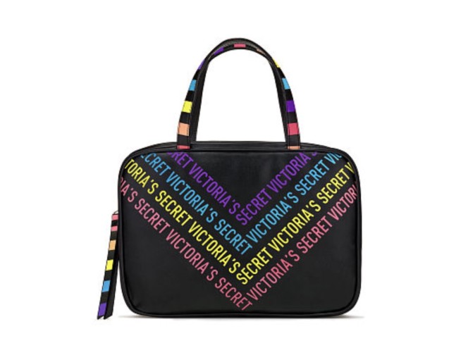 Victoria's Secret Super Necessaire Para Viagem Rainbow Black com Gancho