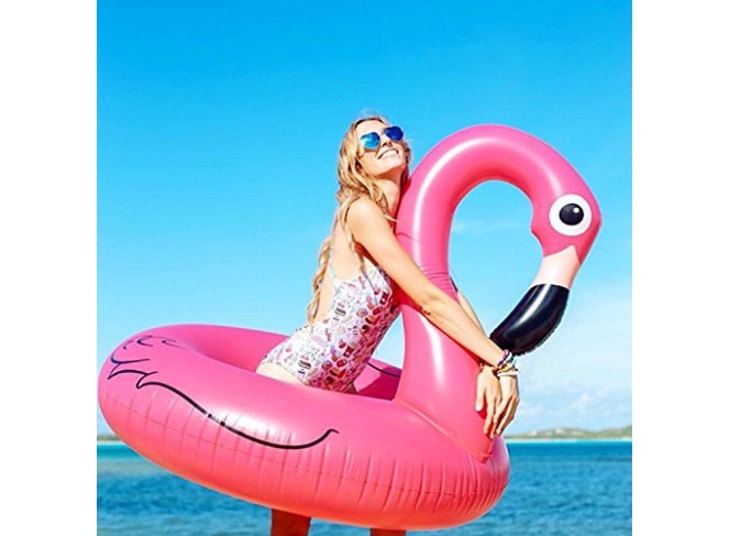 BYDI Bóia Inflável Flamingo PINK Gigante