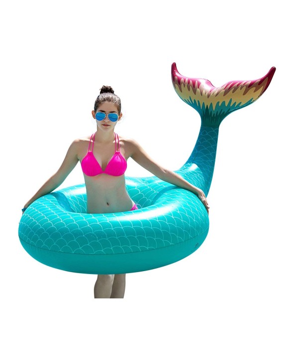 Jasonwell Bóia Inflável Cauda de Sereia Mermaid 