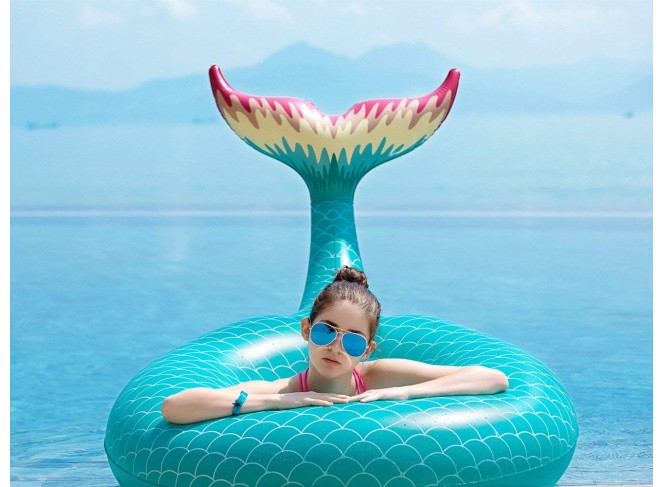 Jasonwell Bóia Inflável Cauda de Sereia Mermaid 