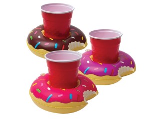 BigMouth Kit Porta-Copos Bóia Inflável Donut (3 unidades) 