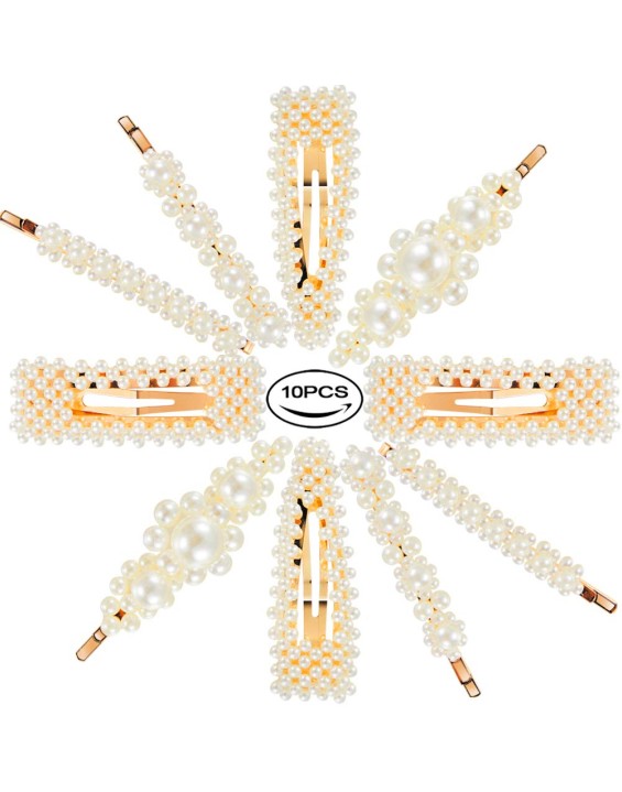 Kit Acessórios de Cabelo Pérolas (Contém 10)