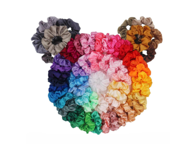 Scrunchies Prendedor De Cabelo Elástico Satin (Cores)
