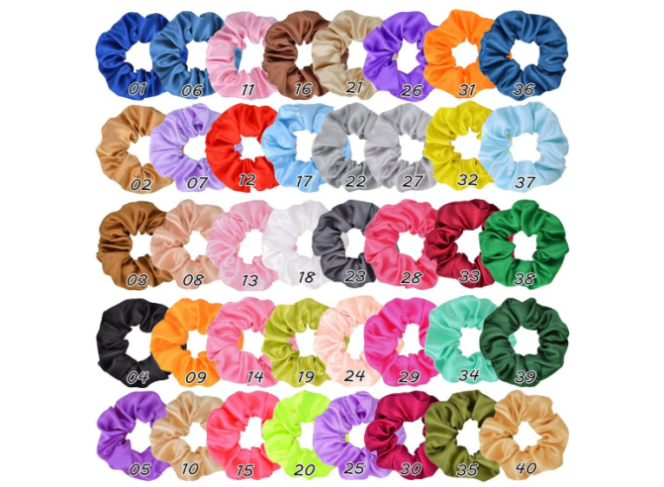 Scrunchies Prendedor De Cabelo Elástico Satin (Cores)