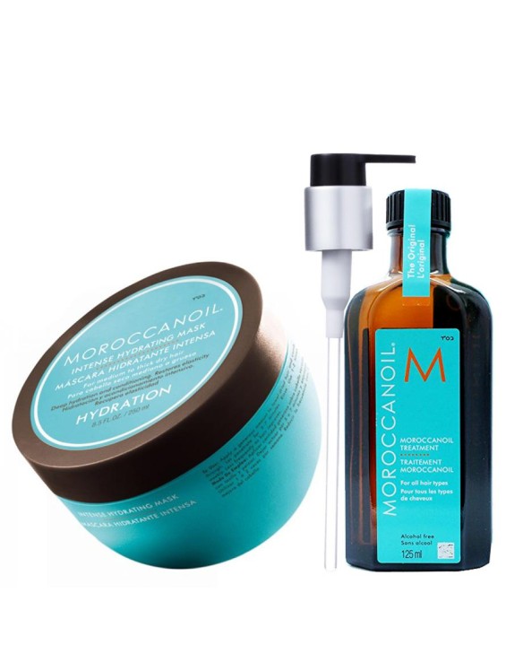 MoroccanOil Kit Máscara de hidratacao 250g + Óleo de Argan 125ml