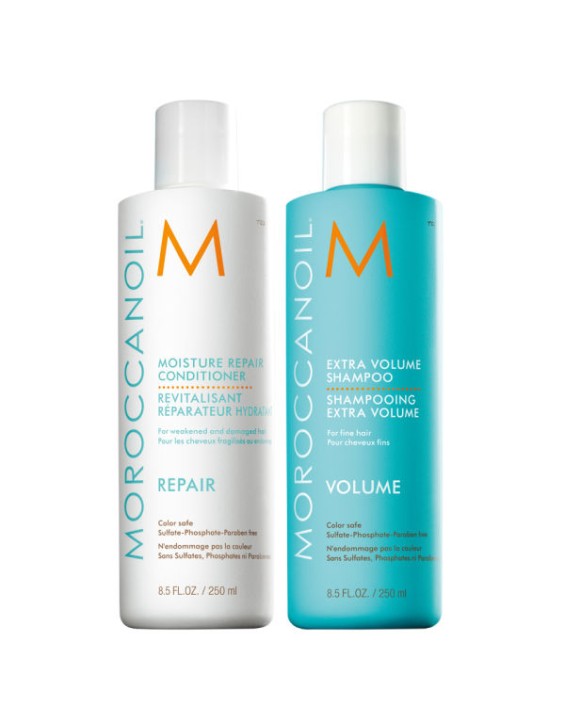 MoroccanOil Kit Shampoo 250ml + Condicionador 250ml Extra Volume