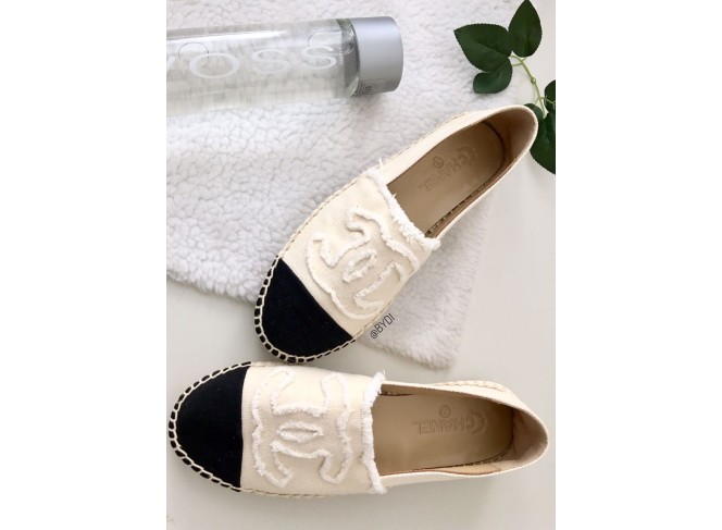 Alpargata Chanel Cru e Preta Inspired