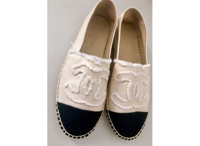 Alpargata Chanel Cru e Preta Inspired