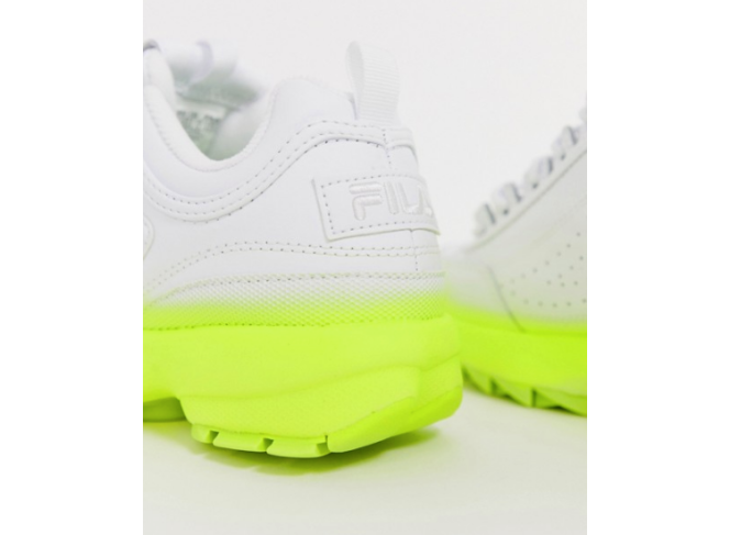 Tênis FILA Disruptor 2 Branco Bright Fades Verde Neon