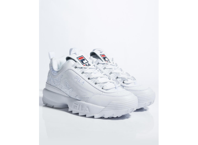 Tênis FILA Disruptor 2 Embroidery Roses Branco Bordado