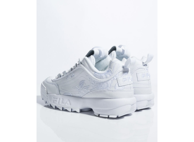 Tênis FILA Disruptor 2 Embroidery Roses Branco Bordado
