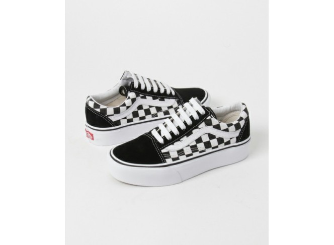 Vans Tênis Old Skool Checkerboard Plataforma
