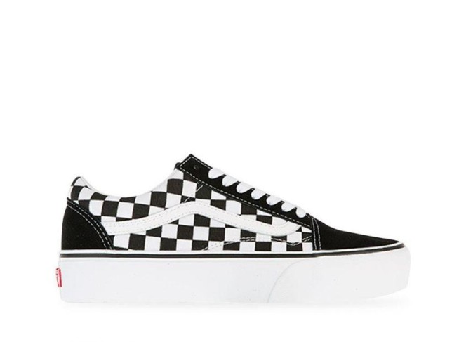 Vans Tênis Old Skool Checkerboard Plataforma