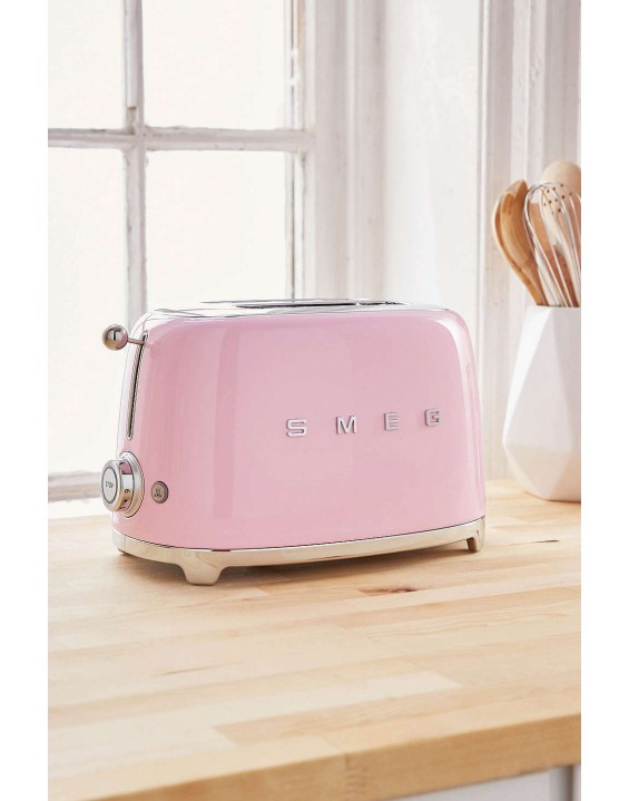 SMEG Torradeira para Duas Fatias Retro Style Rosa
