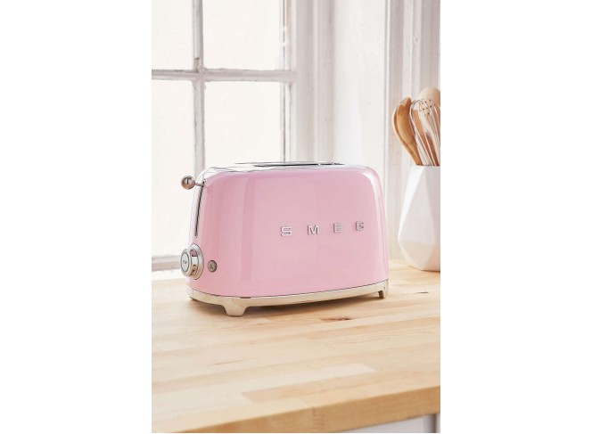 SMEG Torradeira para Duas Fatias Retro Style Rosa