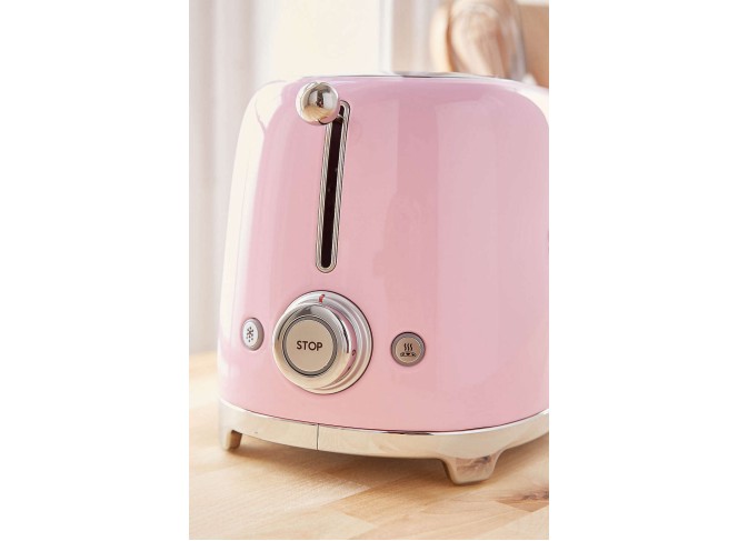 SMEG Torradeira para Duas Fatias Retro Style Rosa
