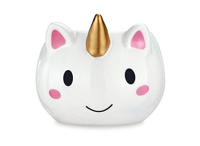 Caneca Unicórnio com Chifre Dourado 355ml