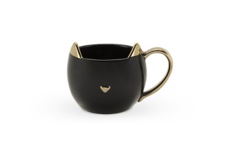 Caneca Gatinho Chloe Preta 350ml