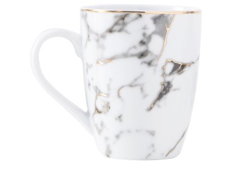 Caneca de Mármore Branca Marble 400ml