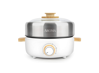 Aroma Housewares Panela Elétrica Dupla Whatever Pot com Grill