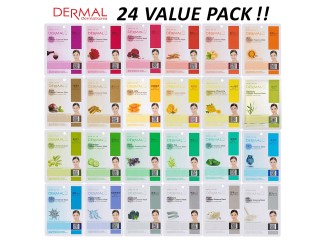 Dermal Kit Coleção de Máscaras Faciais de Colágeno Sheet Mask (Contém 24)