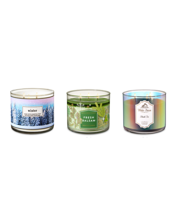 Bath & Body Works Vela Aromática 3-Wink (Modelos)