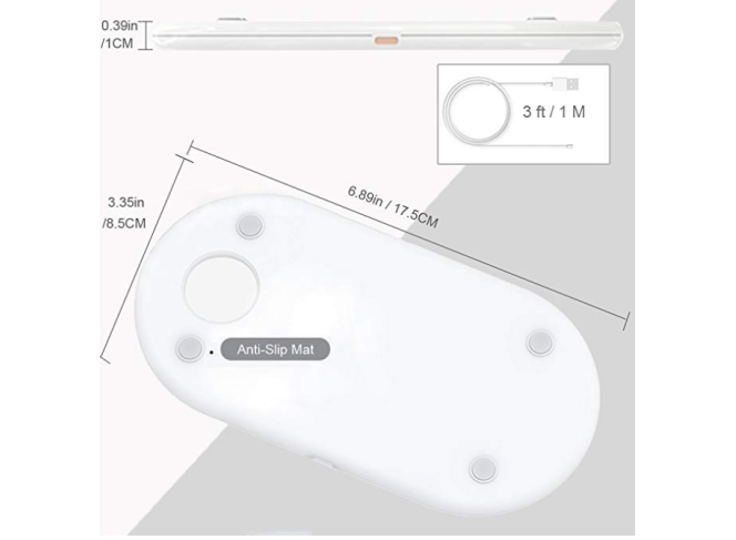 Carregador de Mesa Wireless  3 em 1 (iPhone, Airpods e Apple Watch)