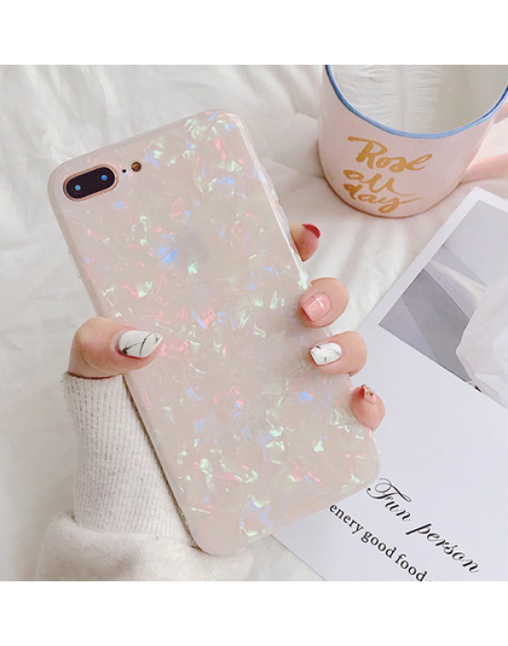 Capa de Celular Texturizada Branca Holográfica