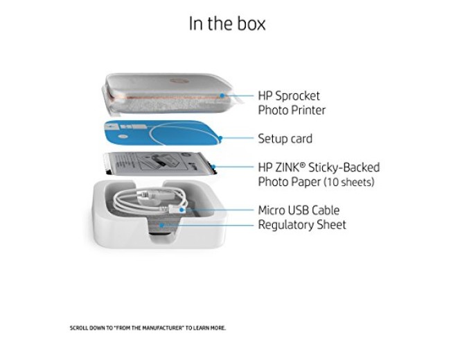 HP Sprocket Impressora de Fotos Portátil