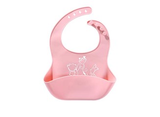 LaBelleV Kit Jogo Americano e Babador de Silicone Ursinho Pooh Rosa