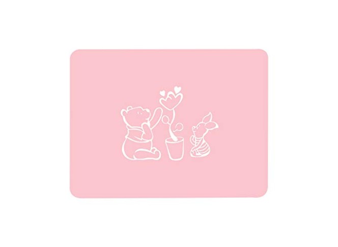 LaBelleV Kit Jogo Americano e Babador de Silicone Ursinho Pooh Rosa