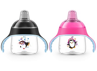 Philips AVENT Kit Copo Infantil Rosa e Preto (Contém 2)