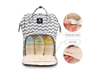 Hafmall Mochila de Maternidade Chevron com Ganchos para Pendurar 