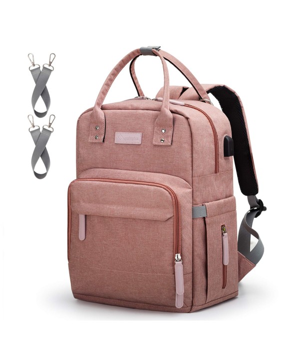 Upsimples Mochila de Maternidade Multifuncional Rosa