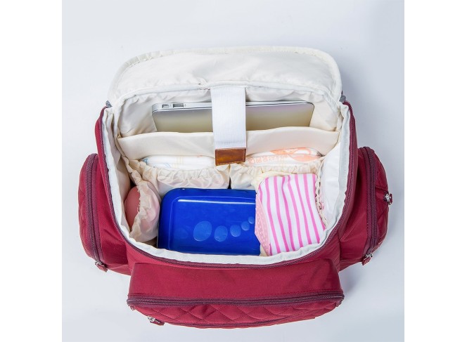Mochoo Mochila de Maternidade Impermeável Vinho