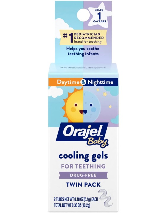 Orajel Baby Gel para Alívio das Dores de Dentição Daytime and Nighttime (Contém 2)