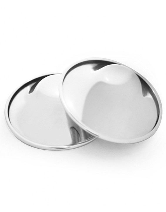 Silverette Par de Concha de Prata para Amamentação Original