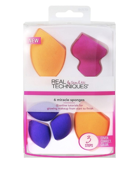 Real Techniques Kit com 6 Esponjas para Maquiagem Miracle