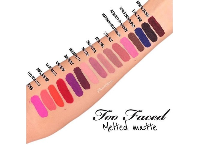 Too Faced Batom Melted Matte (Cores)