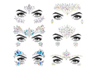 Kit Cartelas de Strass Adesivos para Maquiagem (Contém 6)