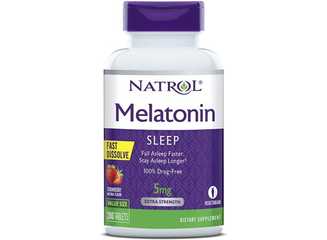 Natrol Suplemento De Melatonina 5mg Fast Dissolve Sabor Morango (200 Comprimidos)
