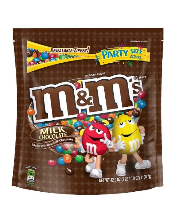 M&M'S Chocolate Confeitado Sabor Chocolate ao Leite Party Size 1077g