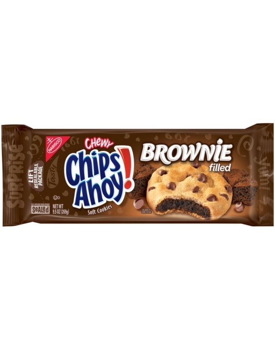 Chips Ahoy! Cookies com Gotas de Chocolate Recheado Sabor Brownie