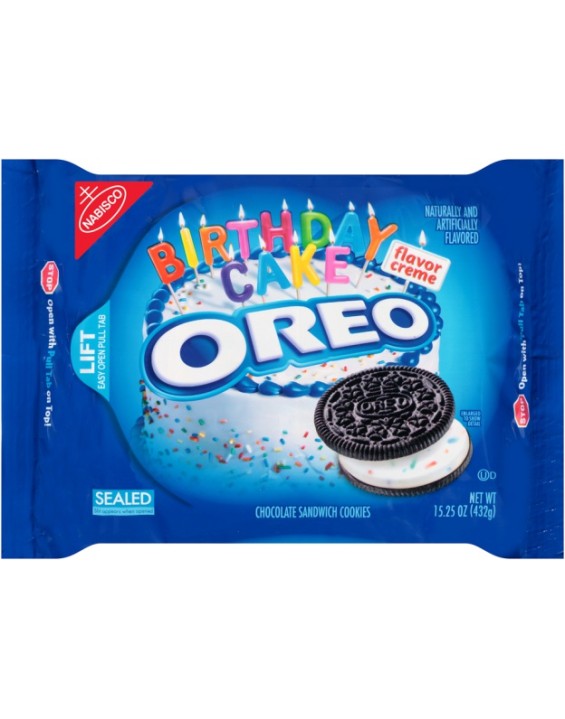 Nabisco Biscoito Recheado Oreo Sabor Birthday Cake