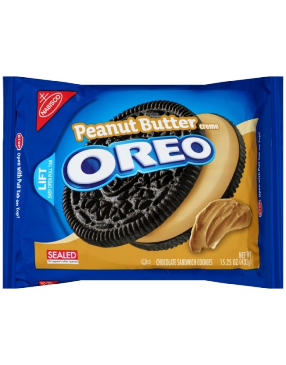 Nabisco Biscoito Recheado Oreo Sabor Manteiga de Amendoim