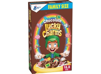 Lucky Charms Cereal Matinal Chocolate Family Size 422g