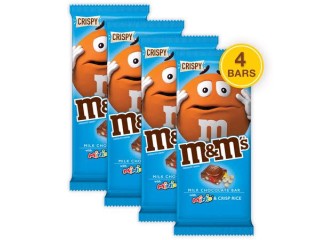 M&M'S Kit Barra de Chocolate ao Leite Crocante Crispy & Minis (Contém 4)